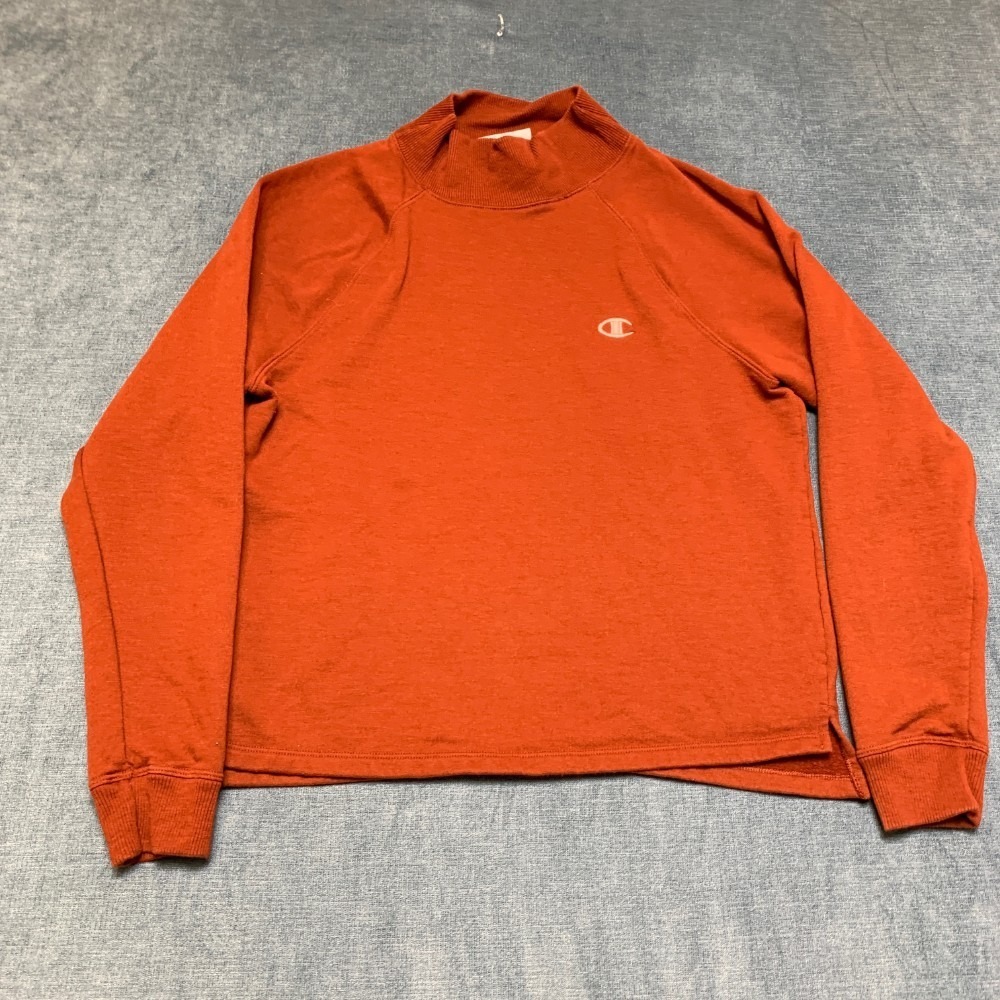 Champion Sweatshirt Women Medium Terracotta Fleece Lined Authentic Athletic Wear